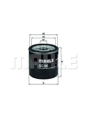 Масляный фильтр MAHLE / KNECHT OC90OF
