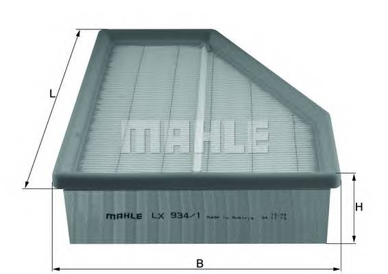 Воздушный фильтр MAHLE / KNECHT LX934/1 вставка