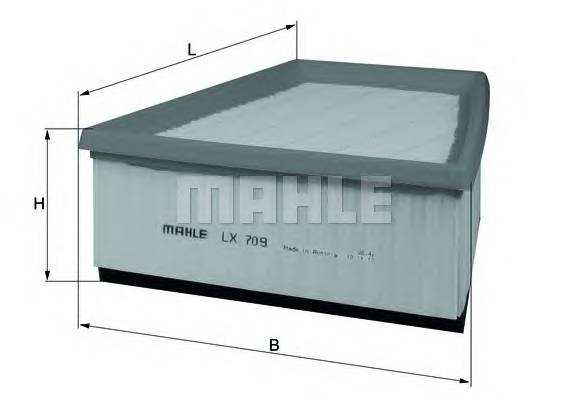 Воздушный фильтр MAHLE / KNECHT LX709 вставка
