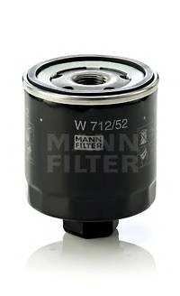 Масляный фильтр MANN-FILTER W712/52